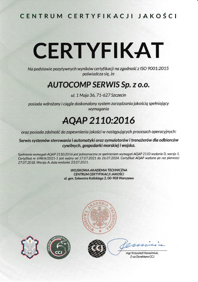 certificates aqap as 2016