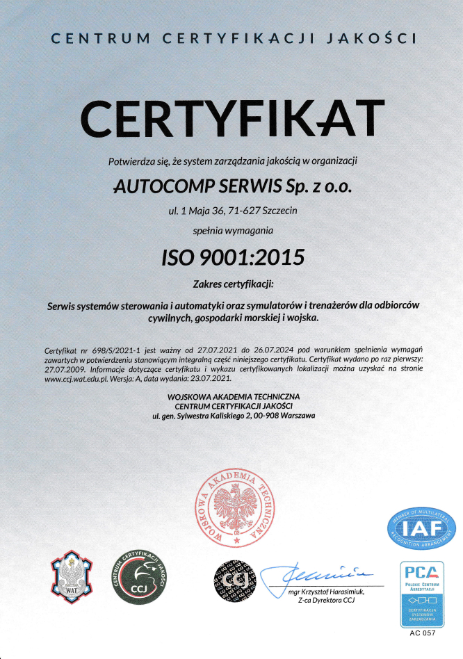 certificates iso as 2015