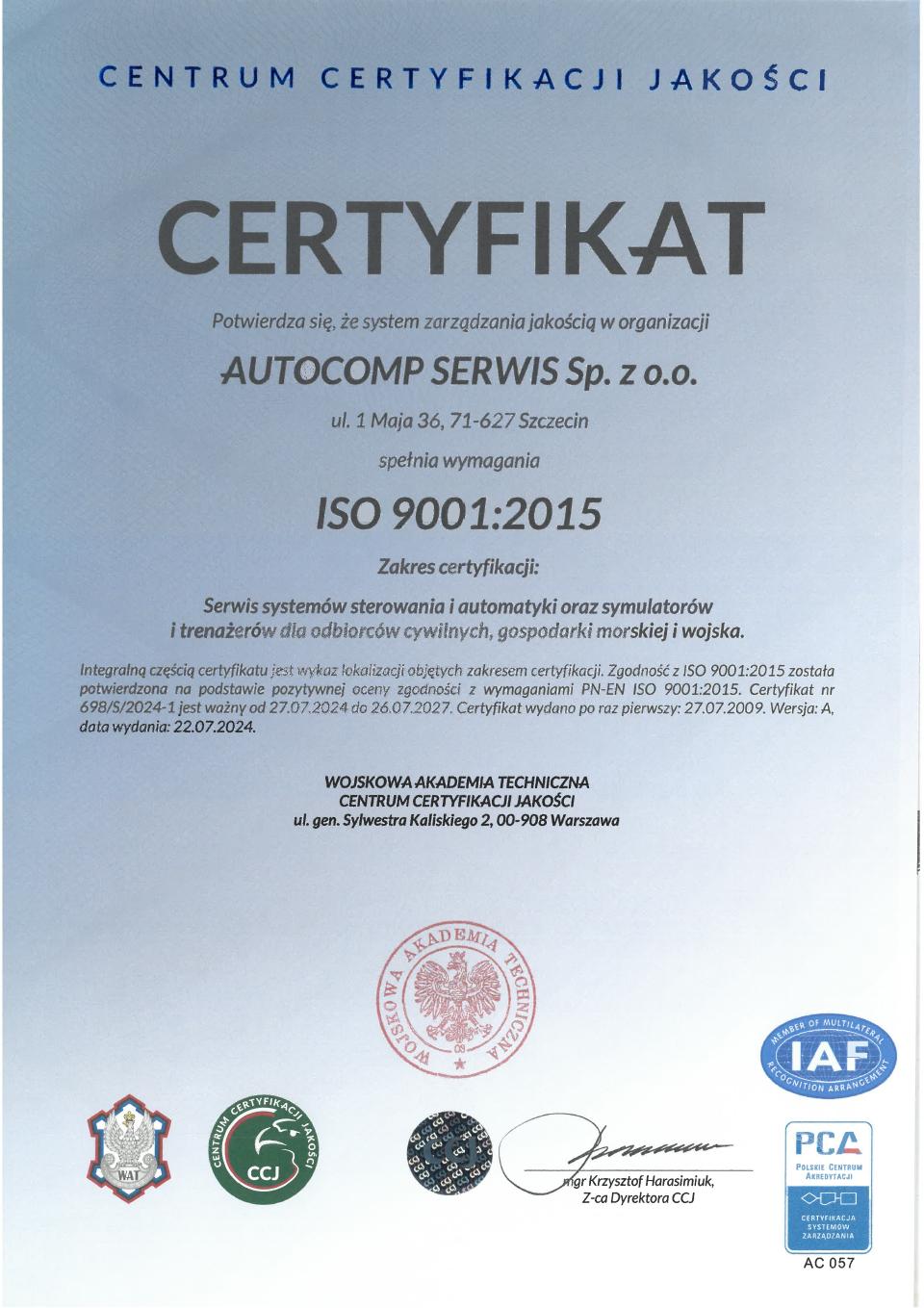 ACS ISO 9001 2024 27pl